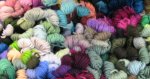 skeins of wool in different colours