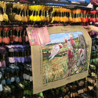 Wide range of colours of tapestry threads
