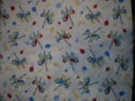 Blue Carousel Horse baby fabric swatch