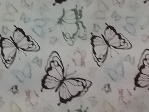 black green pink butterflies cream background available at Lee Nova Craft