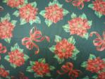 red flower ponsetia fabric swatch